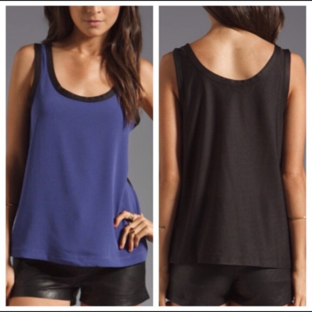 Marc by Marc Jacobs Elena Mesh Back Satin Crepe Tank Size Medium